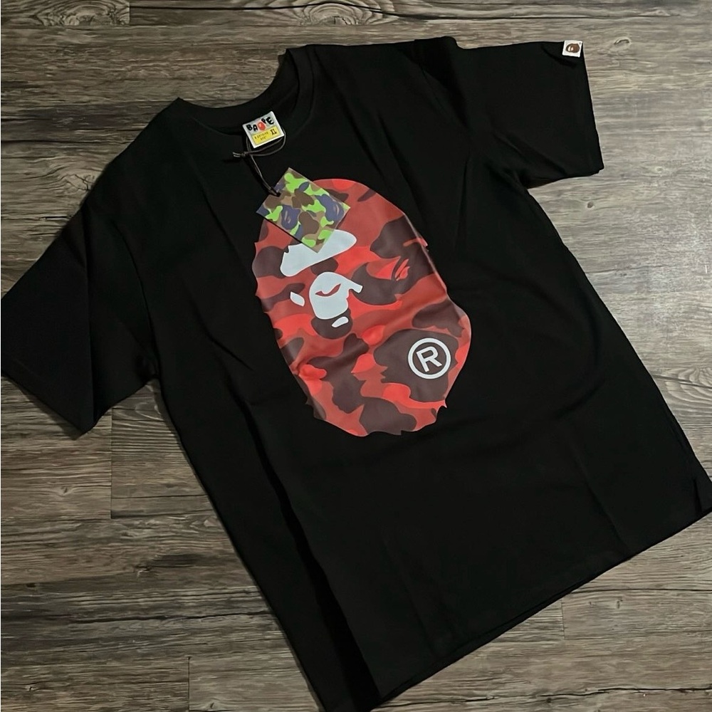 Red Camo Bape Mens Tee